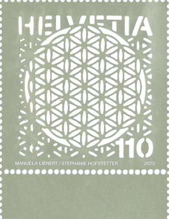 Schweiz - Livets blomst - Postfrisk laserskåret frimærke