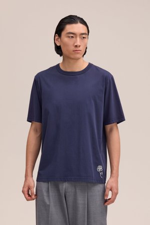 NN.07 Jett T-Shirt Herren Blau Bio-Baumwolle