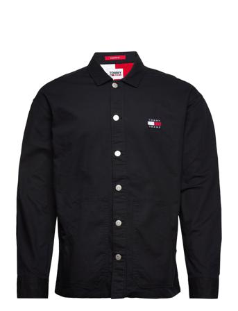 Tjm Twisted Flag Overshirt Overshirts Musta Tommy Jeans