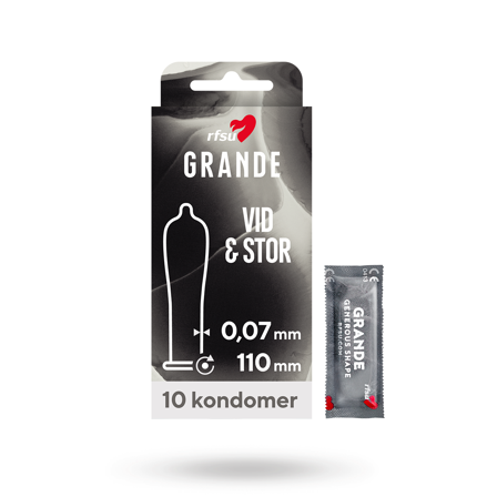 Grande - Extra Rymlig Kondom - 10 pack