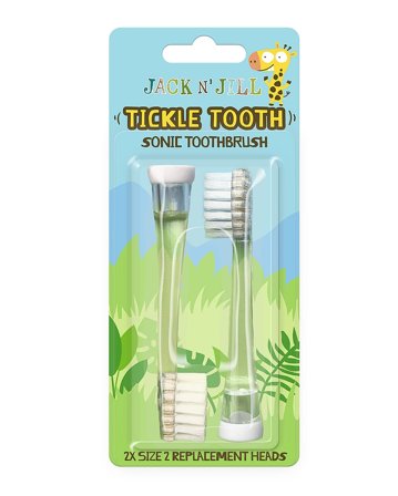 Jack n' Jill Tandbørstehoveder til Tickle Tooth 2 stk, Medicin & Pleje, Mund & Tandpleje, Øvrig