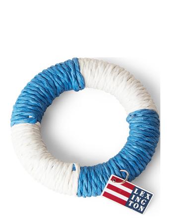 Recycled Paper Straw Napkin Ring Blue Lexington Home