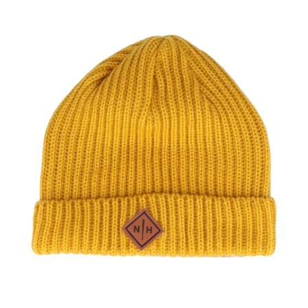 Northern Hooligans - Yellow cuff Beanie - Folder Mustard Cuff @ Hatstore