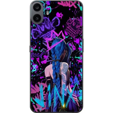 Kompatibelt Mobilskal till Nothing Nothing CMF Phone 1 Färgstark graffitiillustration med blåhårig karaktär i urban street art stil