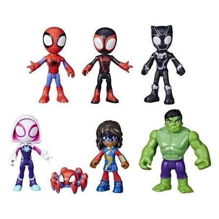Marvel Spidey & Friends Action Figur Legetøjssæt - 7 Dele til Børn fra 3 År+