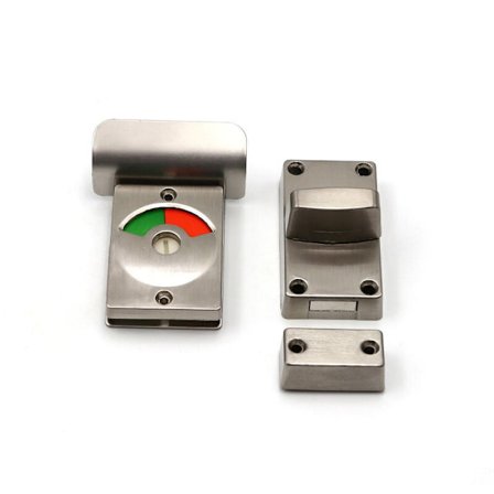 Vapaa/Varattu kylpyhuoneen oven lukko hopea kromi