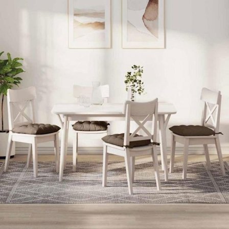 Cousin Vidaxl Sittkuddar 2 st Brun 40 x 40 x 6 cm tyg