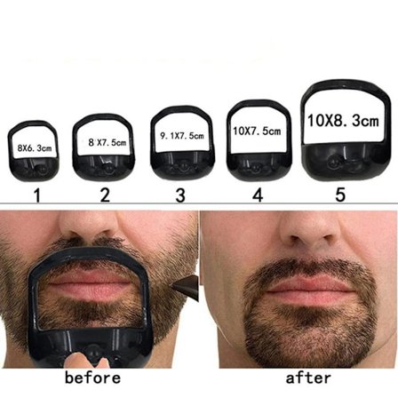 Skjeggformeringssett Antislipp Mal Goatee Mustasje Styling T,ZQKLA