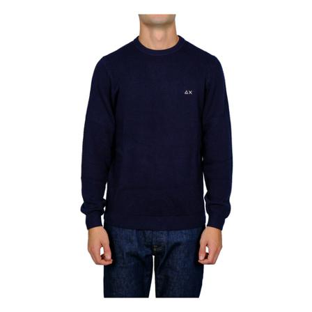 Sun68, Round-neck Knitwear Niebieski, Mężczyzna, Rozmiar: XL