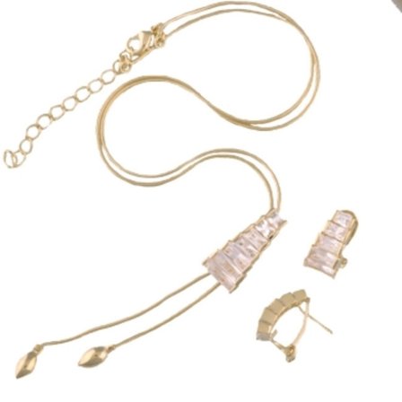 18K Guldfyllda Guld Filled gulddoublé SET Vit