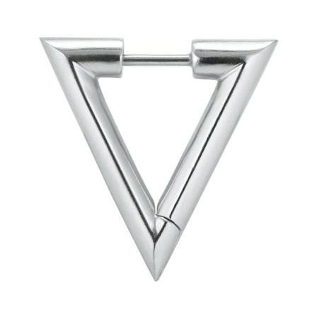 Jane Kønig Small Chunky Triangle, sterling silver Grå, Dame Øreringe, Størrelse: ONE Size