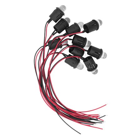 10 st 10 mm 12 V Vattentäta LED-diodindikatorlampor för bil och båt, vit