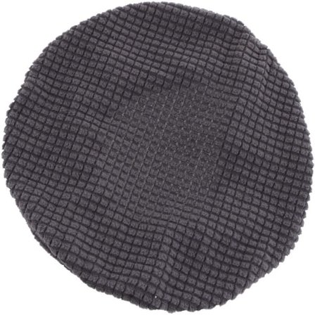 Venyyttävä tuolinpäällinen, venyvä paksu pyöreä baarijakkaran päällinen, tummanharmaa