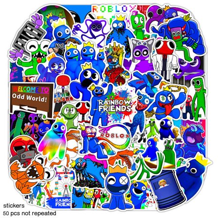 50 stk roblox rainbow friends Graffiti Stickers Laptop Skateboard