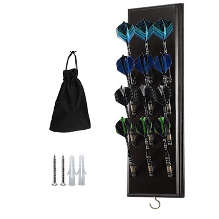 Darttavla i Massivt Trä med Tillbehörsförvaringsfodral Kompatibel med Alla Sisal- och Elektroniska Dart, Omgivning och Skåp