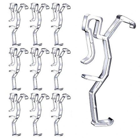 [CA] Kappclips Gjennomsiktig Plastfeste Holder Clip For Vinduspersiennekappa, Horisontal Faux & Tre Bl
