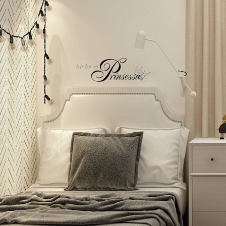 Her bor en prinsesse. (Vægtekst/ord)