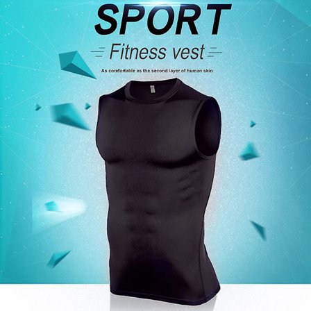 Träningslinne för Män Ärmlös Muskeltröja Elastisk Gym Träning Bodybuilding Toppar