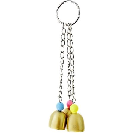 Papegøje Klokke Legetøj, 26,3 Galvaniseret Stål Klokker til Kakaduer, Conures og Kærlighedsfugle, Kimende Lyd, Pakke med 1-