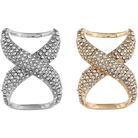 2-delt tørklædeclips mode rhinestone tørklæde spænde moderne