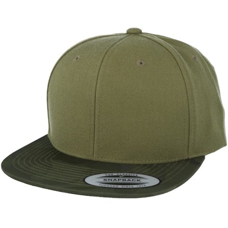 Yupoong - Camo snapback Caps - Visor Camo Olive Snapback @ Hatstore