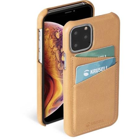Krusell Sunne 2 Card Cover Iphone 11 Pro Max - Äkta Läder Beige
