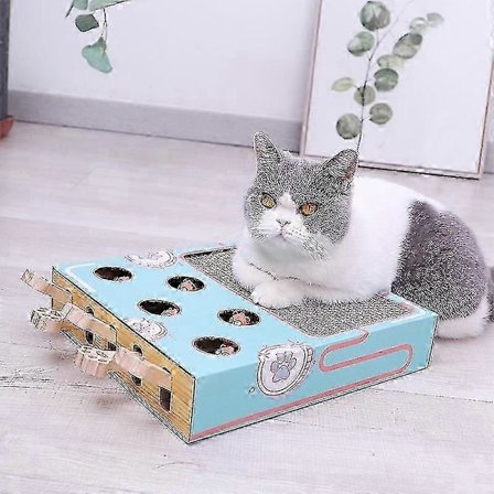 Rolig Kattleksak Skivspelare Boll Klösbräda Rund Wellpapp Skivspelare Slipmaskin Runda Multipla Hål Slipkloträning Ns2