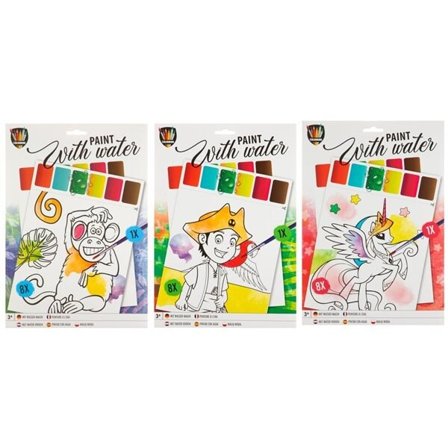 Vesivärikuvat A4-siveltimellä – 8 erilaista kuviota lapsille 3+