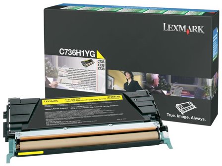 Lexmark Toner, hög kapacitet, gul, singelförpackning, C736H1YG - Lyreco - Toner och bläck > Tonerkassetter > Toner Lexmark