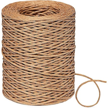 Papirtråd 200m Jernpapir Rotting Naturlig Tråd Papir Makramé Tau, 2mm Håndverk Og Hjelpemateriale For Bursdag, Bryllup, Hagearbeid Eller 