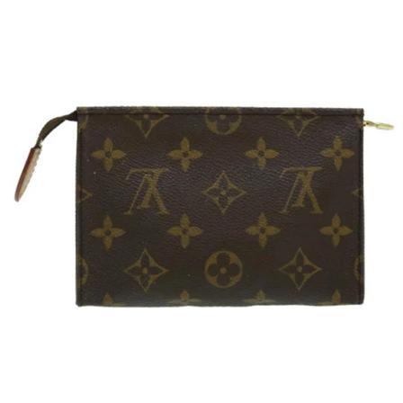 Louis Vuitton Vintage, Brown Canvas Louis Vuitton Poche Toilette Bruin, Dames, Maat:ONE Size
