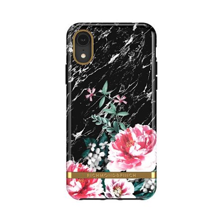 Richmond & Finch Skal Svart Marmor Floral - iPhone XR