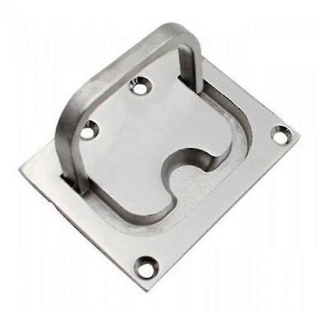 Rustfrit stål 316 spejlpoleret firkantet gulvhåndtag firkantet håndtag dækseldæksel håndtag kabinedæksel håndtag sølvfarvet 1 stk