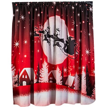Jouluaiheinen hirvilauma - Digitaalinen painatusverho, pimennyspainatus, seinävaate, kodin sisustus