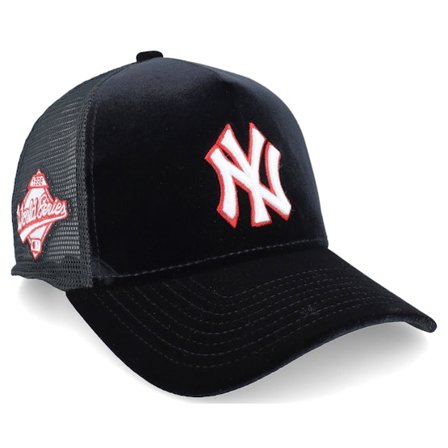 New Era - Black - trucker - Cap - Hatstore Exclusive x Velour 95 World Series Black/White/Scarlet Trucker - Hatstore
