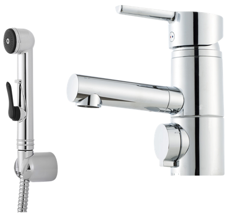 Mora 733087.TT Tvättställsblandare sidodusch, diskmaskinsavstängning, Badrum