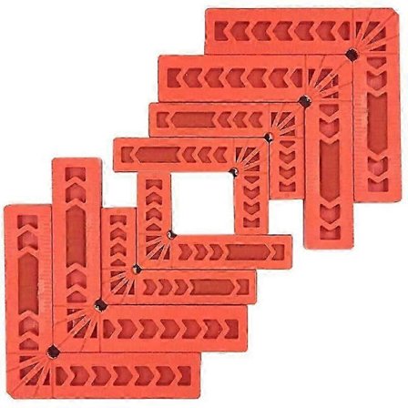 8 stk. positioneringsvinkler til træbearbejdning, 90 graders hjørne retvinklede klemmer tømrer hjørneklemme