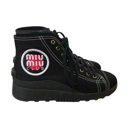Miu Miu Pre-owned Baskets , Zwart , Dames , Maat: 38 EU Vintage Schoenen