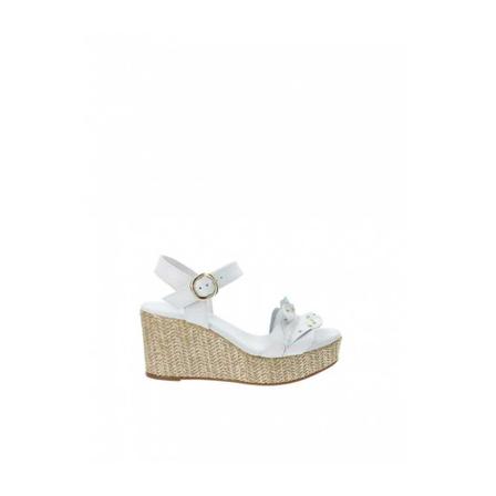 Nerogiardini, Women& sandals in leather Biały, Kobieta, Rozmiar: 37 EU