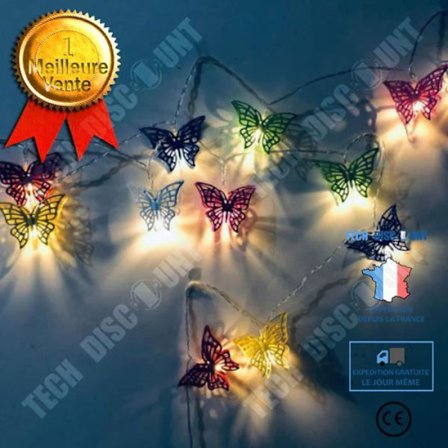 LED Ljusgirlang - TD - Fjärilsfärg - 2.5m - 10 Lampor - Inomhus/Uteomhus