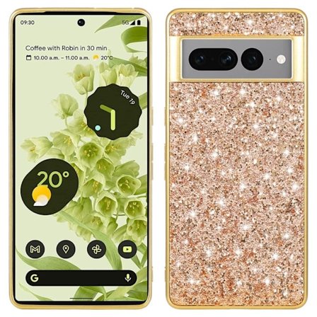Glitter Google Pixel 8 Pro skal - Guld
