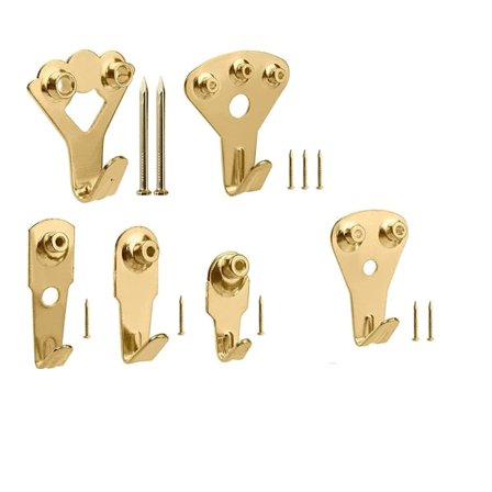 Billedramme kroge, 150 stk. metal kroge med søm til ophængning