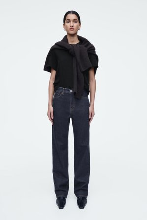COS Femme Jean Droit Column in Bleu