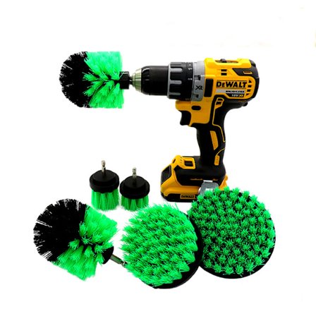 6 st biltvätt borste borr kit tvätt tvättverktyg rengöring grön