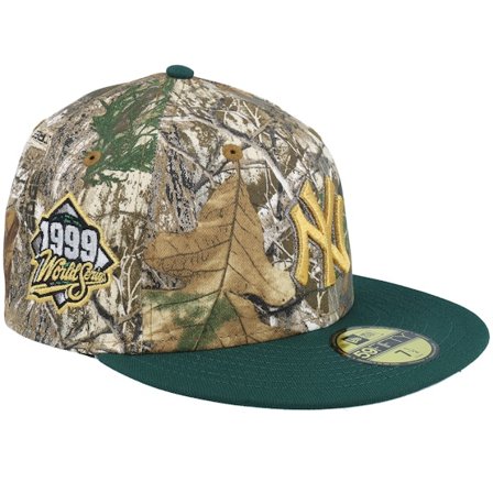 New Era - MLB Camo fitted Czapka Z Daszkiem - New York Yankees Radagast 59FIFTY 99 World Series Real Tree/Dark Green Fitted @ Hatstore