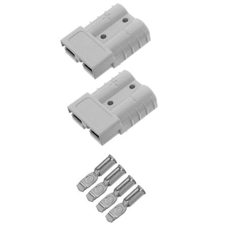 2 stk. Hurtigkoblingsstik 175a 600v Batteri Hurtigkoblingsstik Strømstik Spilforbindelse Grå F