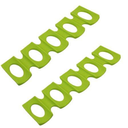 2-pakning Stablebare Flaskematter, Boksholder, Plassbesparende Organizer for Kjøleskap, Matbod, Benkeplate, Skap, Grønn