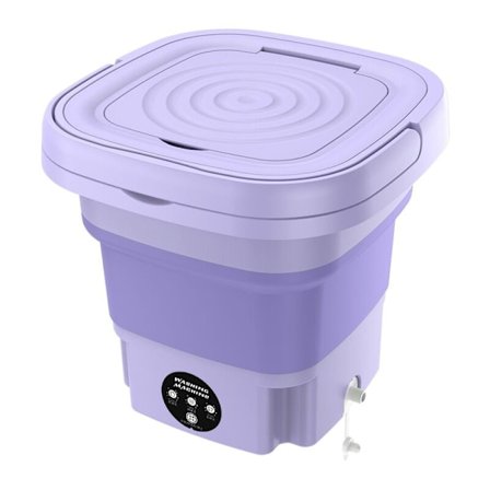 Mini Tvättmaskin för Lätta Kläder, Vikbar Bärbar Tvättmaskin, Centrifugeringsfunktion Med Torkkorg, Idealisk För Babykläder, Underkläder Och