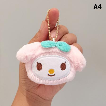Tecknad Sanrio plysch Keychain Doll Toys Nyckelringar Kuromi A4