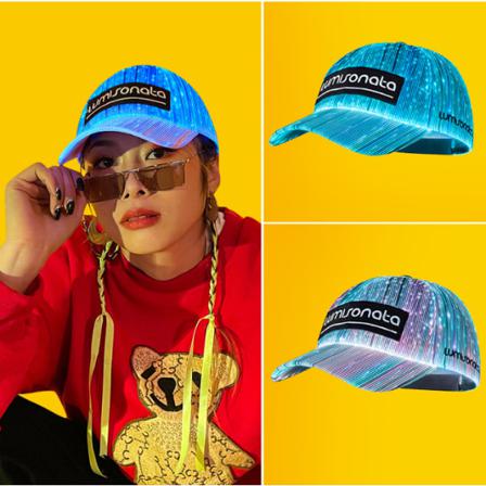Fiberoptisk Cap Led-hatt Med 7 Färger Lysande Hattar Style 1